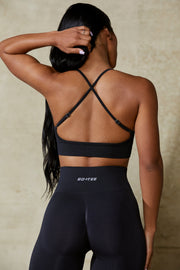 Definition - Low Back Define Luxe Sports Bra in Black - iAM Fashions