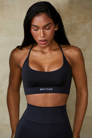 Definition - Low Back Define Luxe Sports Bra in Black - iAM Fashions
