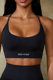 Definition - Low Back Define Luxe Sports Bra in Black - iAM Fashions