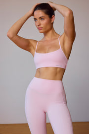 UltraFlex Cross-Back Sports Bra in Soft Pink - iAM Fashions