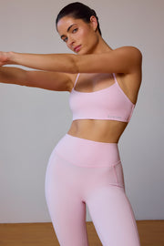 UltraFlex Cross-Back Sports Bra in Soft Pink - iAM Fashions